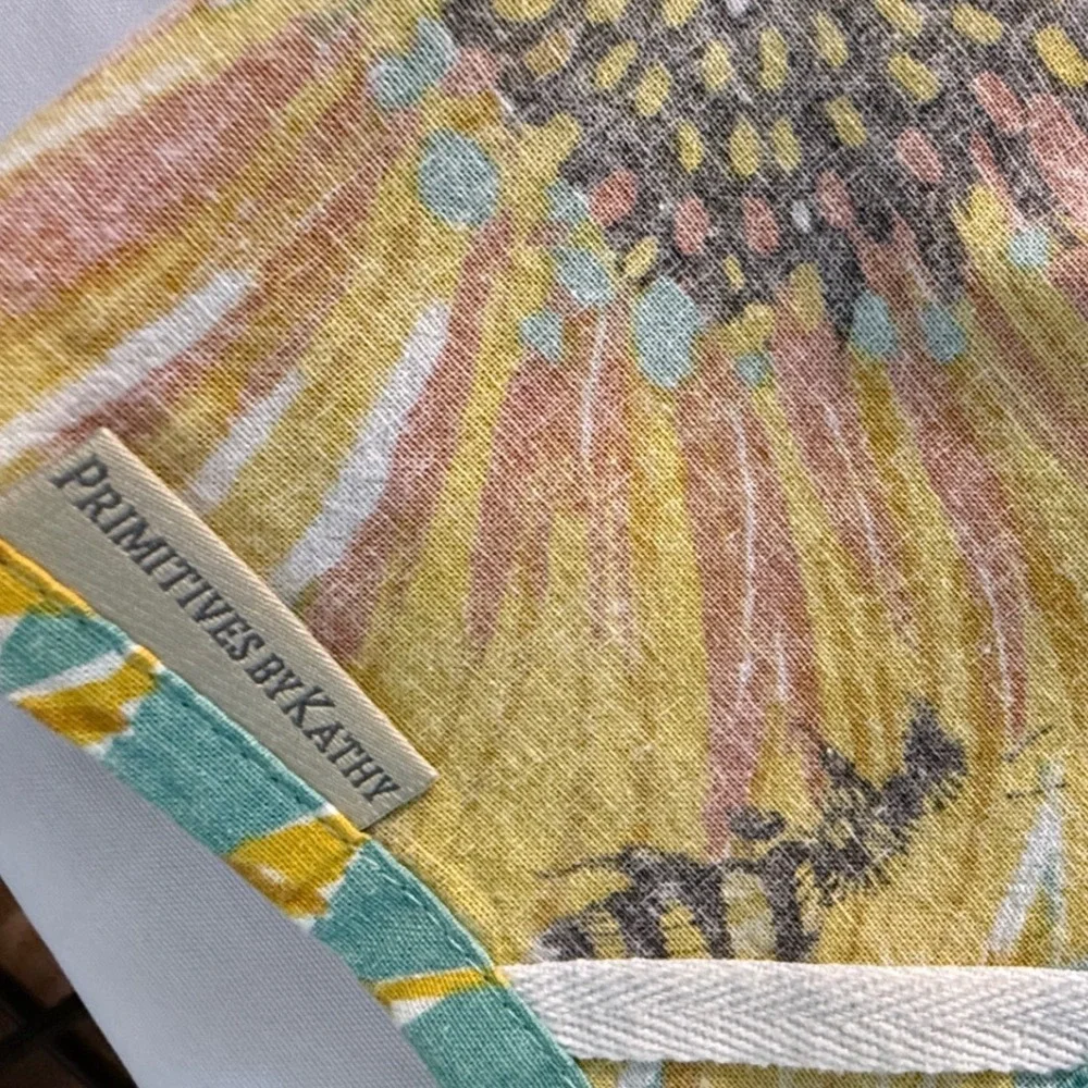 Primitives by Kathy Bee Kind Sunflower Kitchen Towel 104465 Cotton Farmhouse